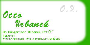 otto urbanek business card